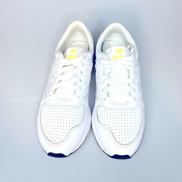 New Balance 420 White/Lime Mens/Womens - Picture 3 of 9